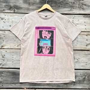 Anime Error Message Fail Cotton Graphic Tee Size Large